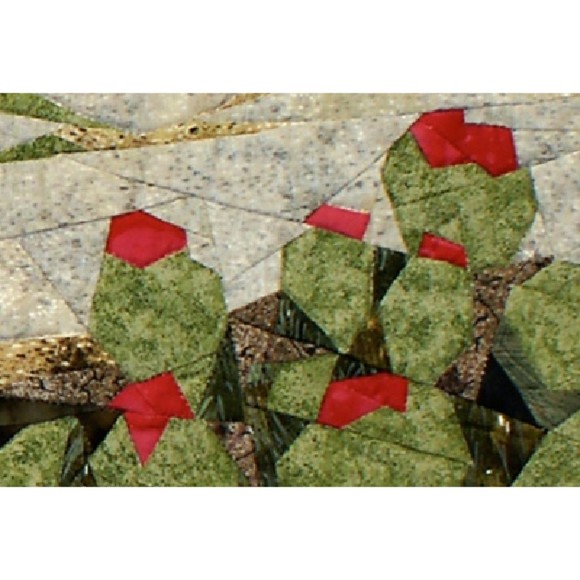 England Design Studio - Southwest Splendor Landscape Art Quilt - Size 19" x 17" - Picture 3 of 5